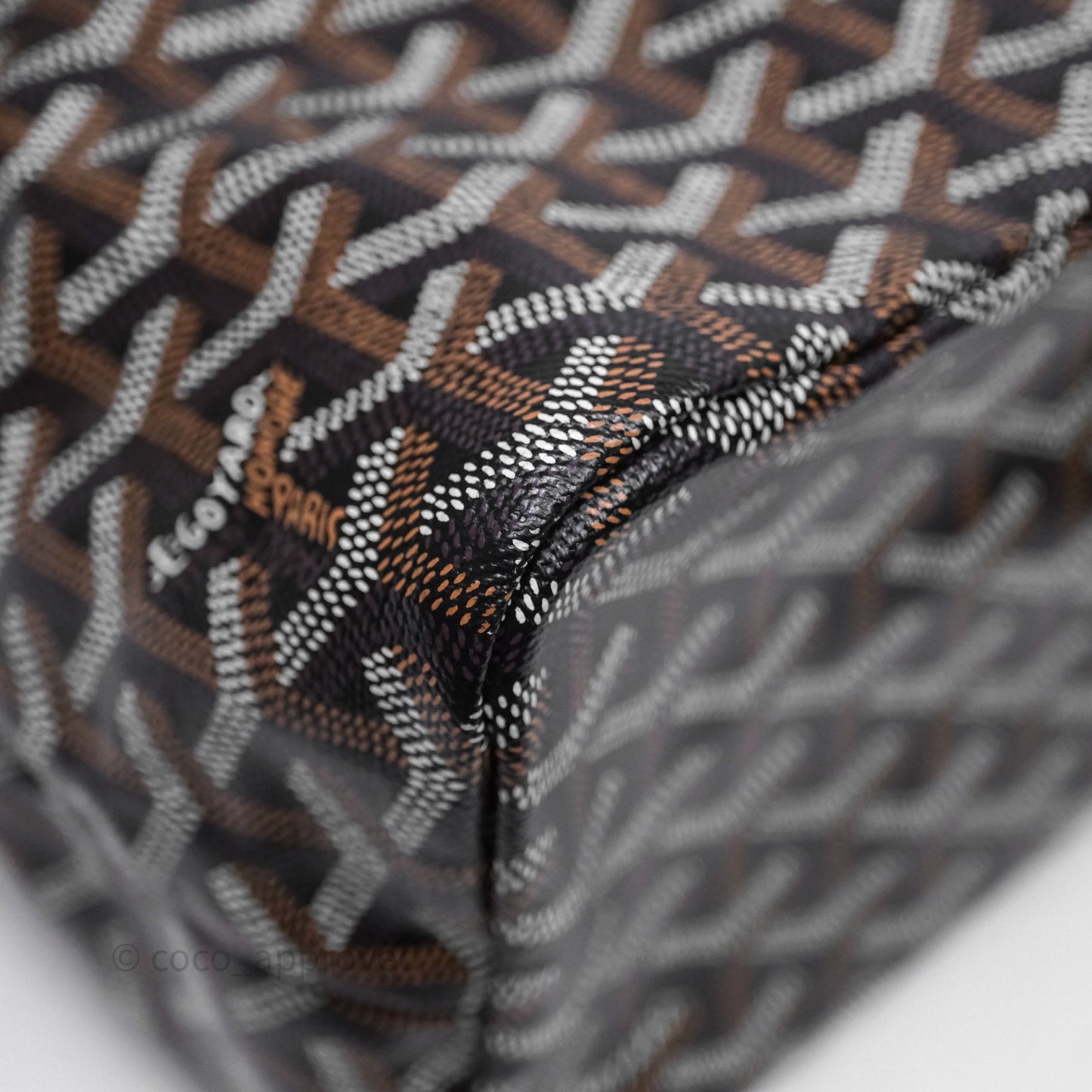 Goyard Bohème Hobo Bag PM Black/Tan Goyardine Canvas