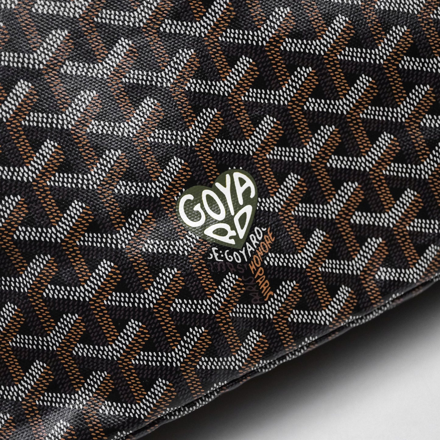 Goyard Bohème Hobo Bag PM Black/Tan Goyardine Canvas