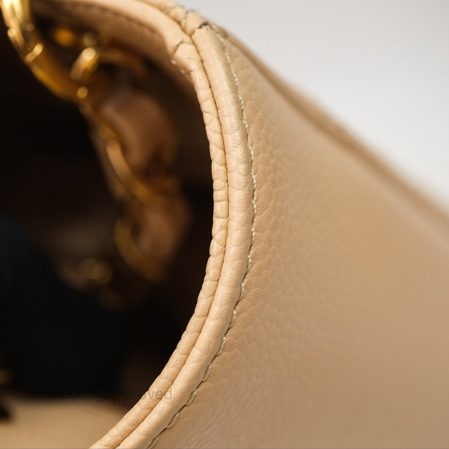 Chanel Vertical GST Beige Caviar Gold Hardware