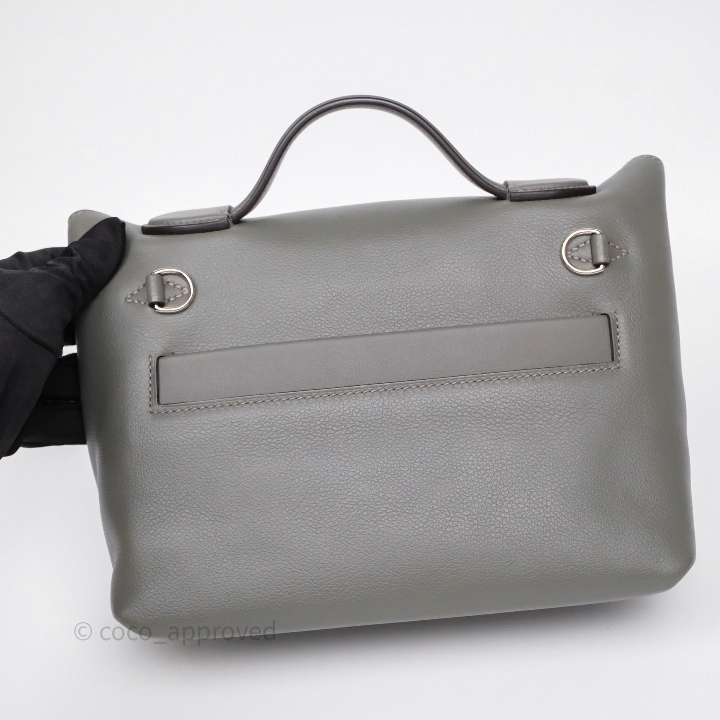 Hermès 24/24 21 Mini Gris Meyer 0L Evercolor Palladium Hardware