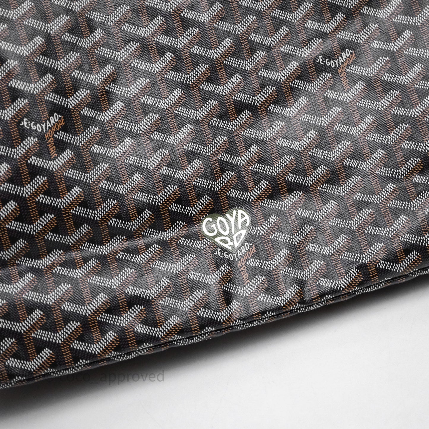 Goyard Bohème Hobo Bag PM Black/Tan Goyardine Canvas