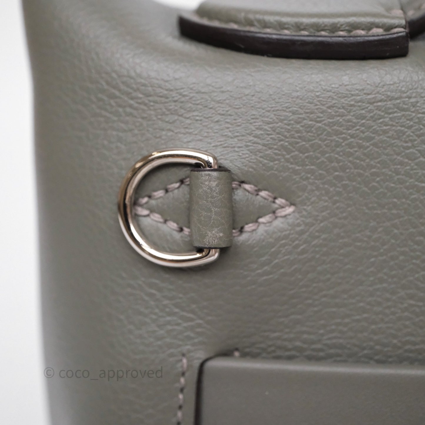 Hermès 24/24 21 Mini Gris Meyer 0L Evercolor Palladium Hardware