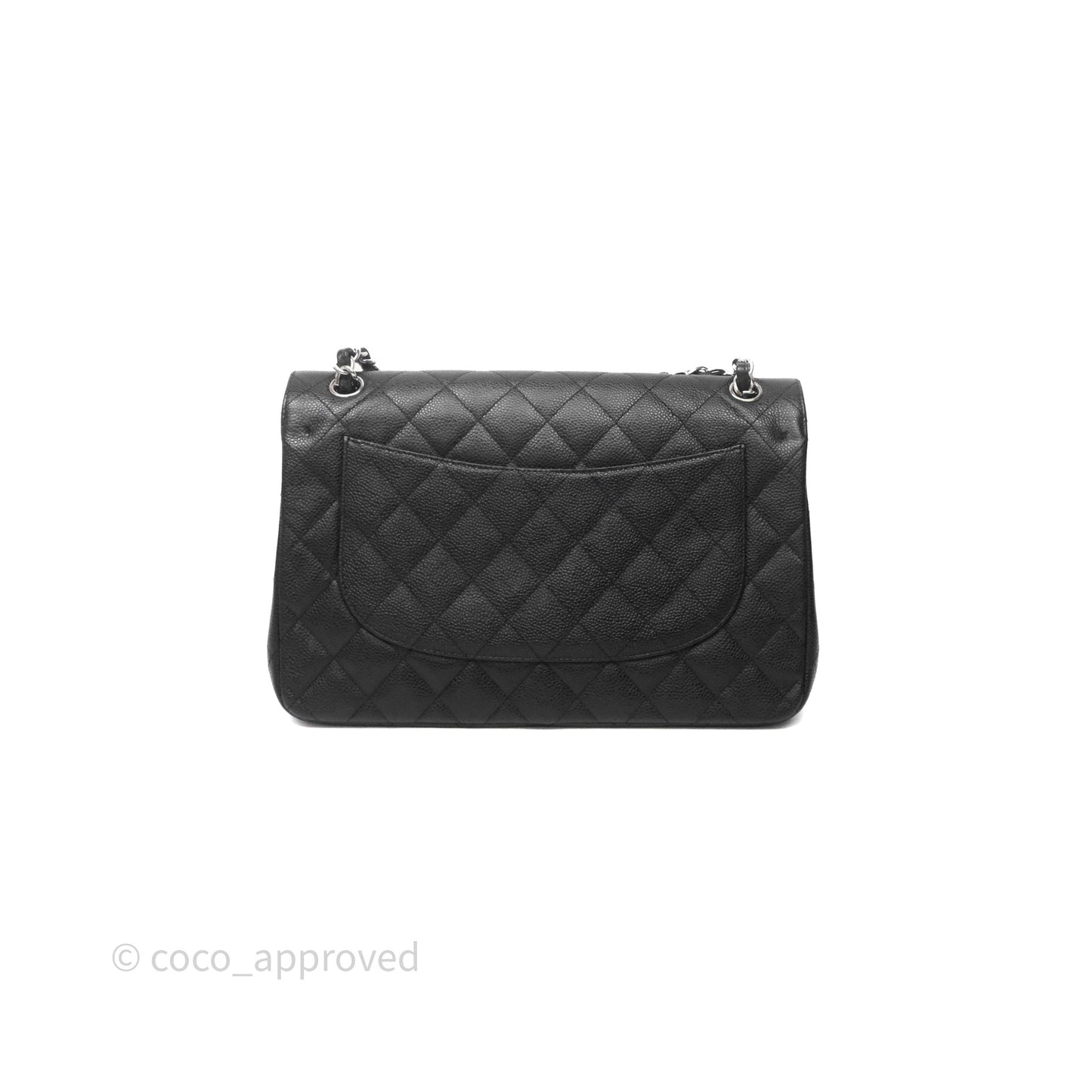 Chanel Jumbo Double Flap Black Caviar Silver Hardware⁣⁣