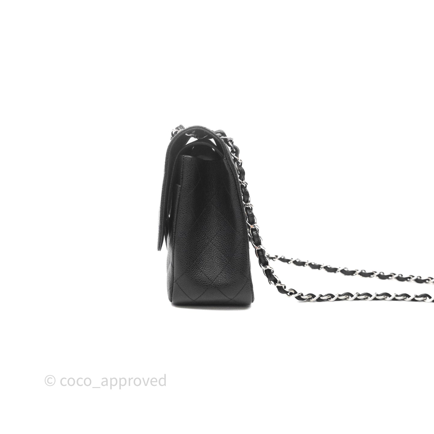 Chanel Jumbo Double Flap Black Caviar Silver Hardware⁣⁣
