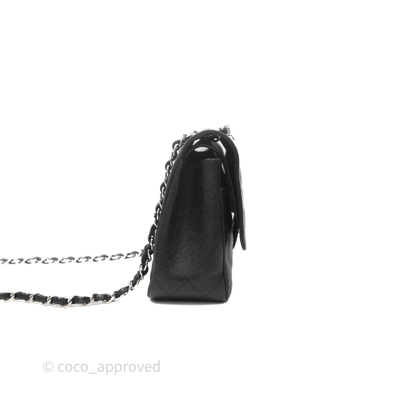 Chanel Jumbo Double Flap Black Caviar Silver Hardware⁣⁣