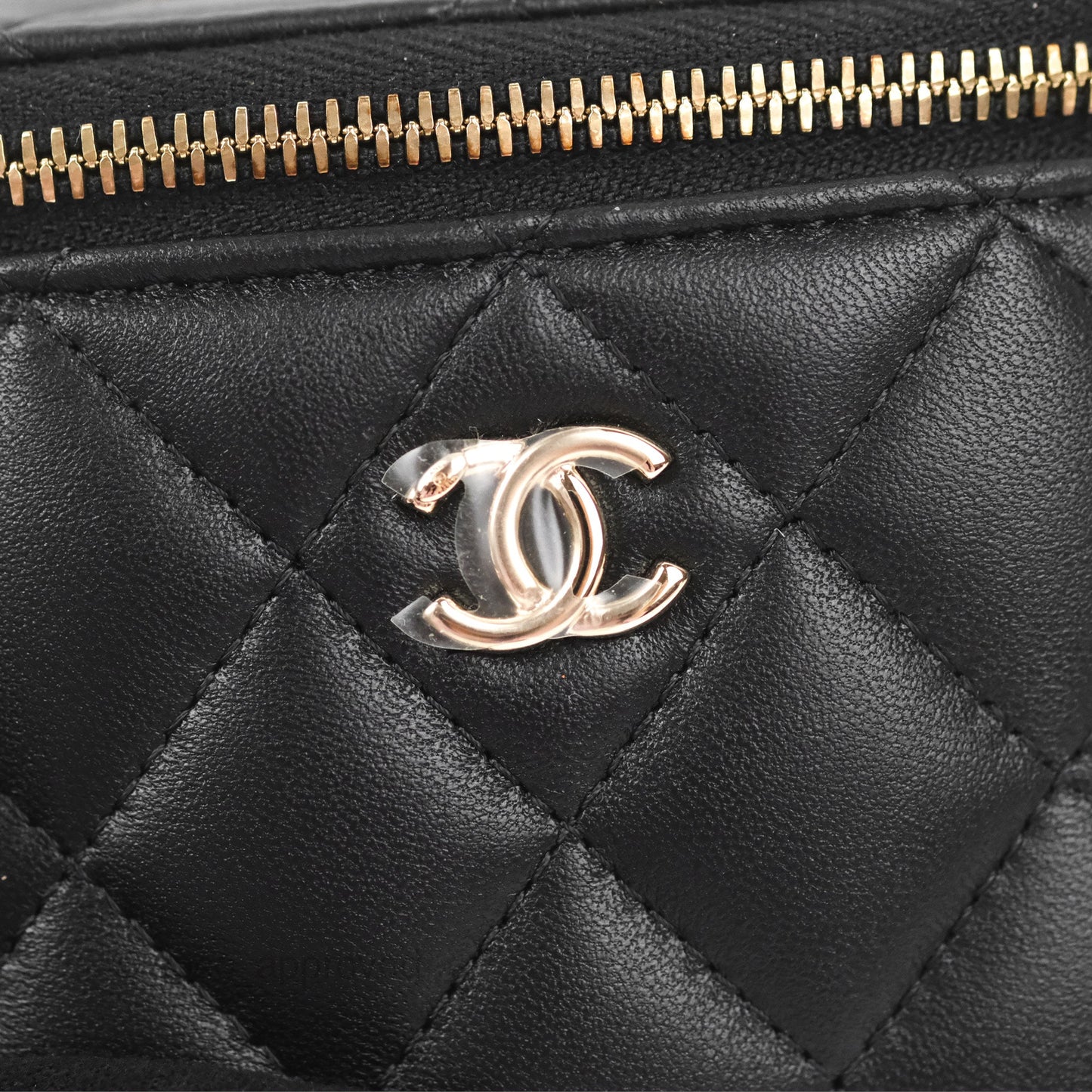 Chanel Mini Ball Crush Vanity With Chain Black Lambskin Gold Hardware