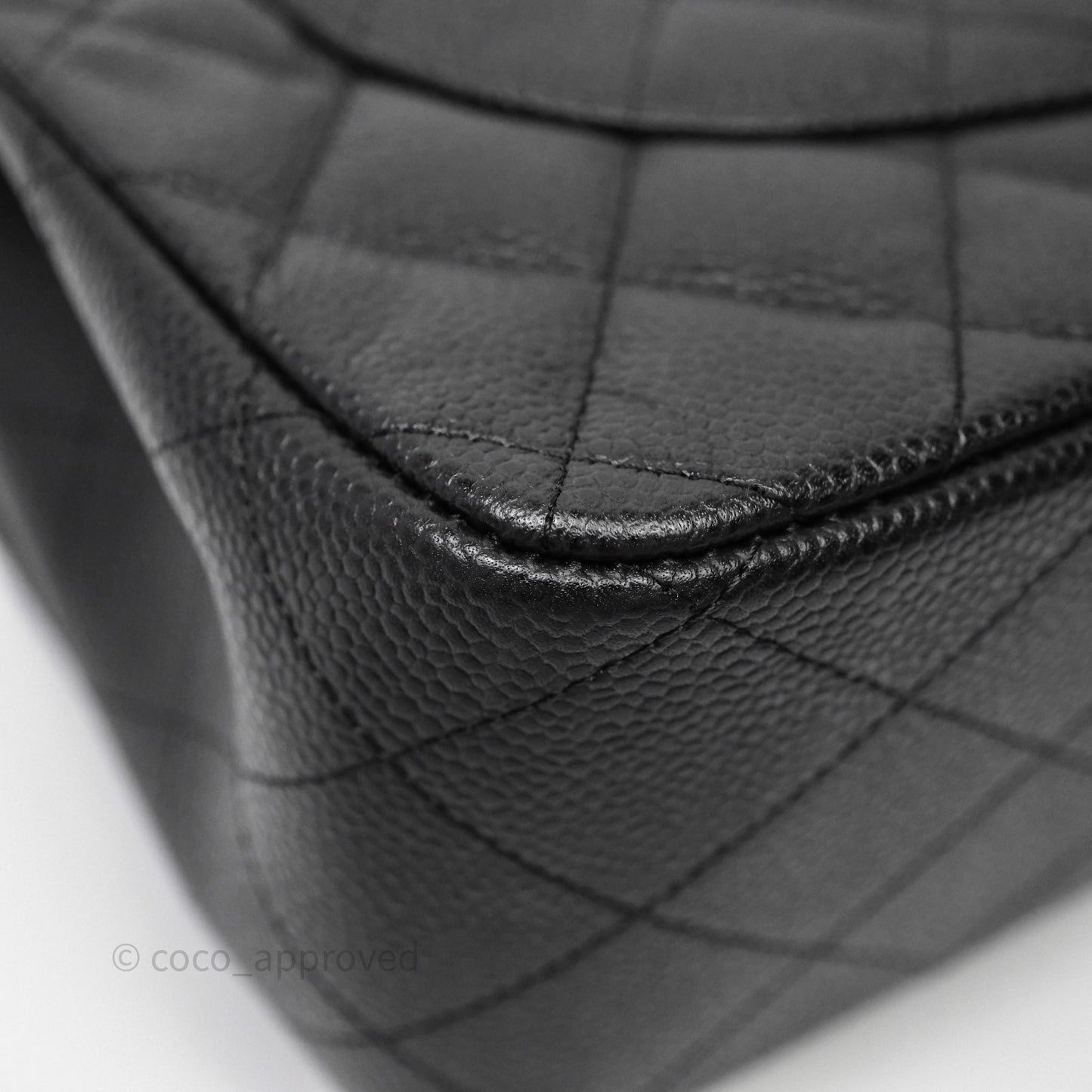 Chanel Jumbo Double Flap Black Caviar Silver Hardware⁣⁣