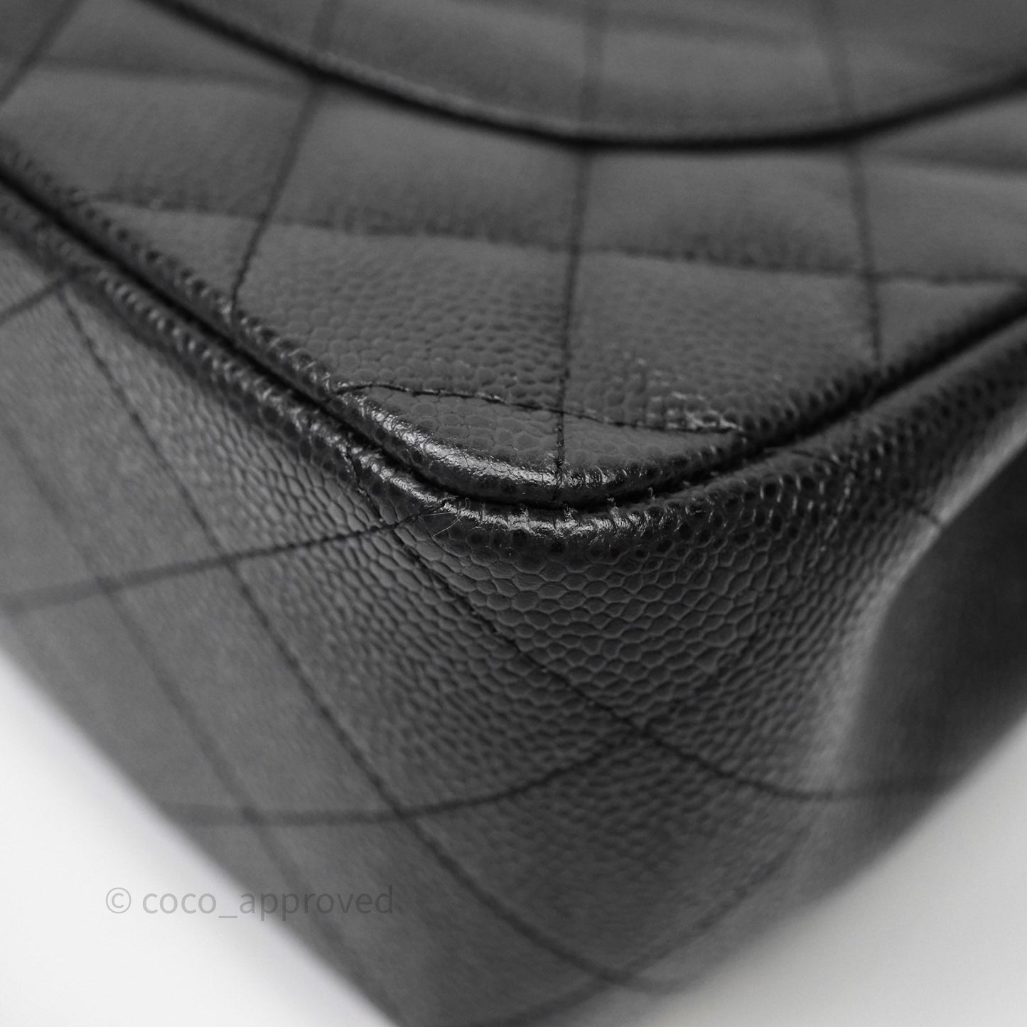 Chanel Jumbo Double Flap Black Caviar Silver Hardware⁣⁣
