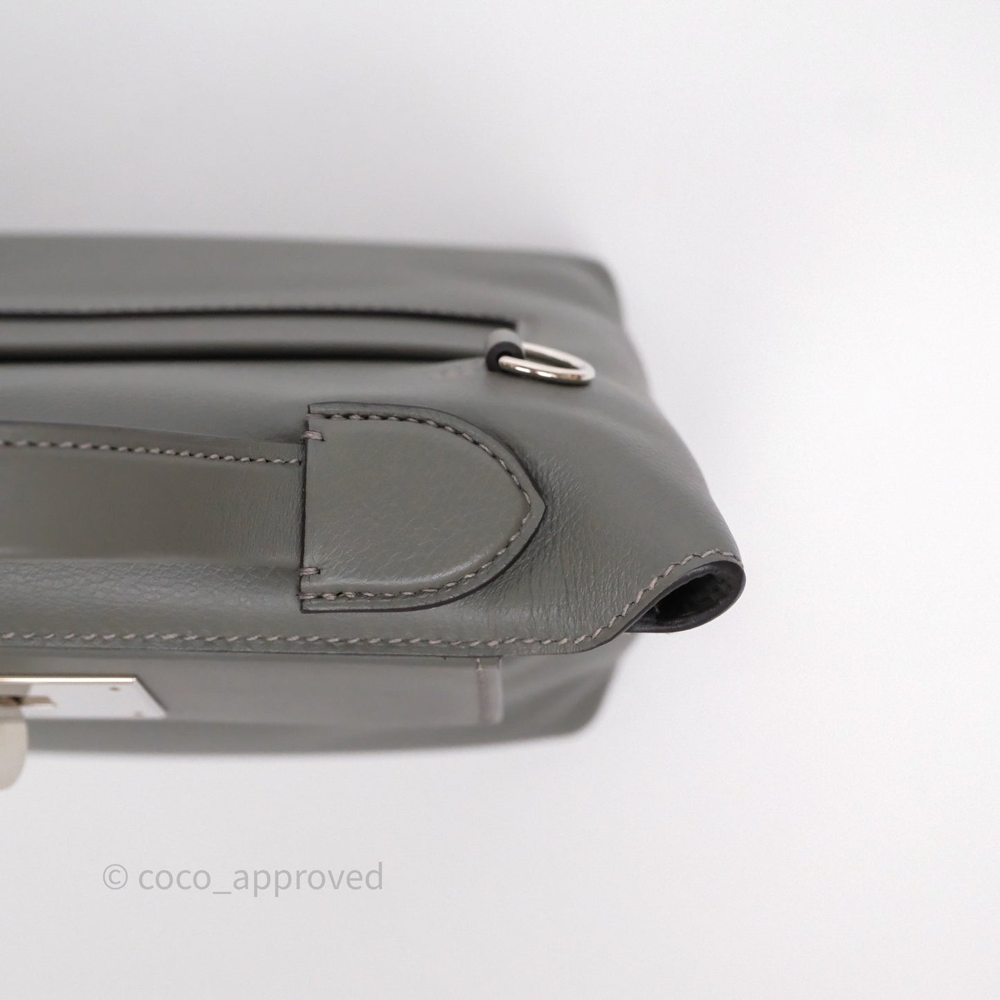 Hermès 24/24 21 Mini Gris Meyer 0L Evercolor Palladium Hardware