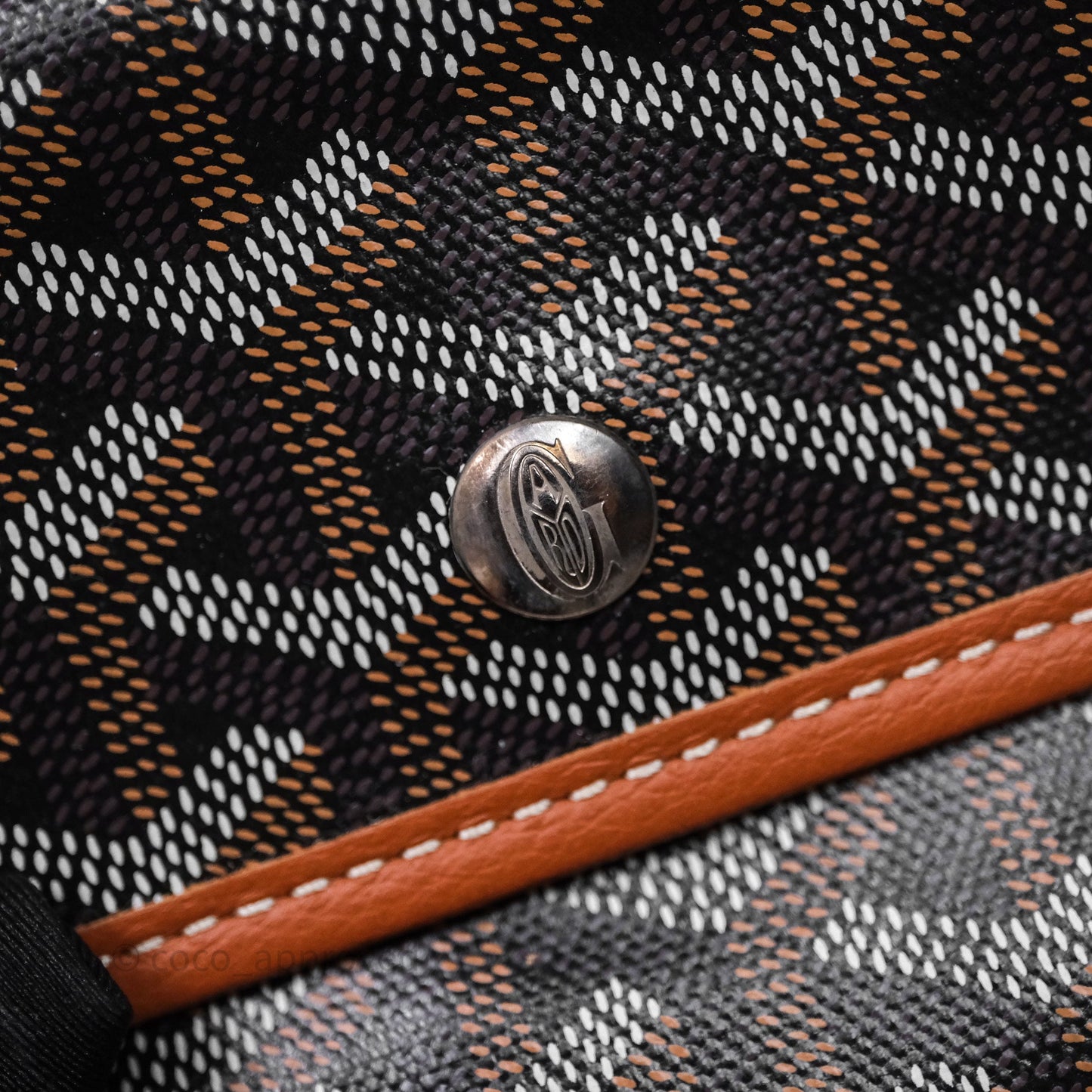 Goyard Bohème Hobo Bag PM Black/Tan Goyardine Canvas
