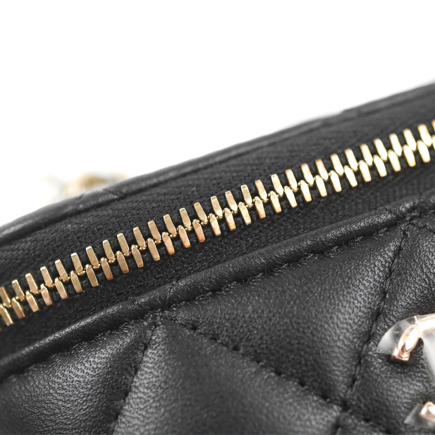 Chanel Mini Ball Crush Vanity With Chain Black Lambskin Gold Hardware