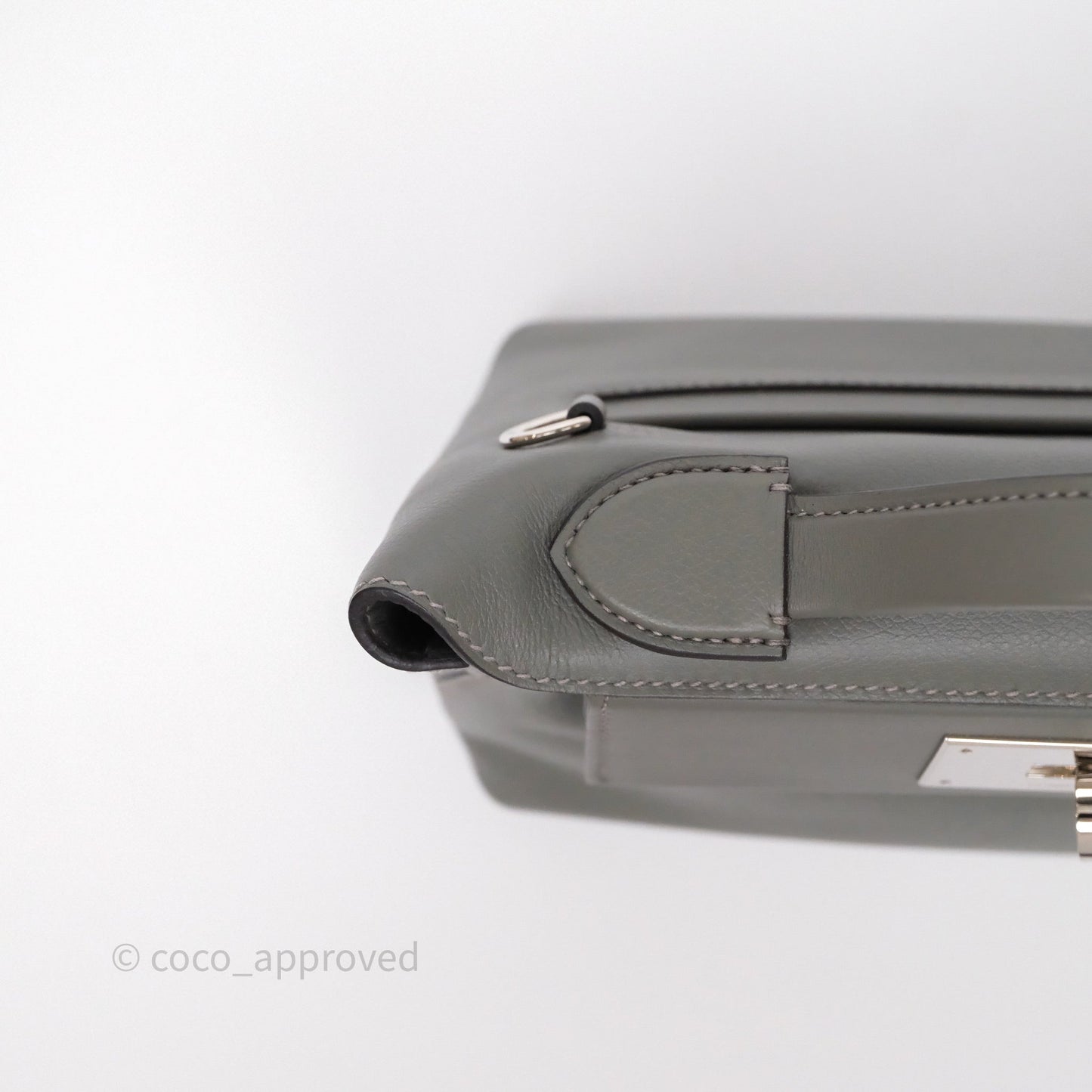 Hermès 24/24 21 Mini Gris Meyer 0L Evercolor Palladium Hardware