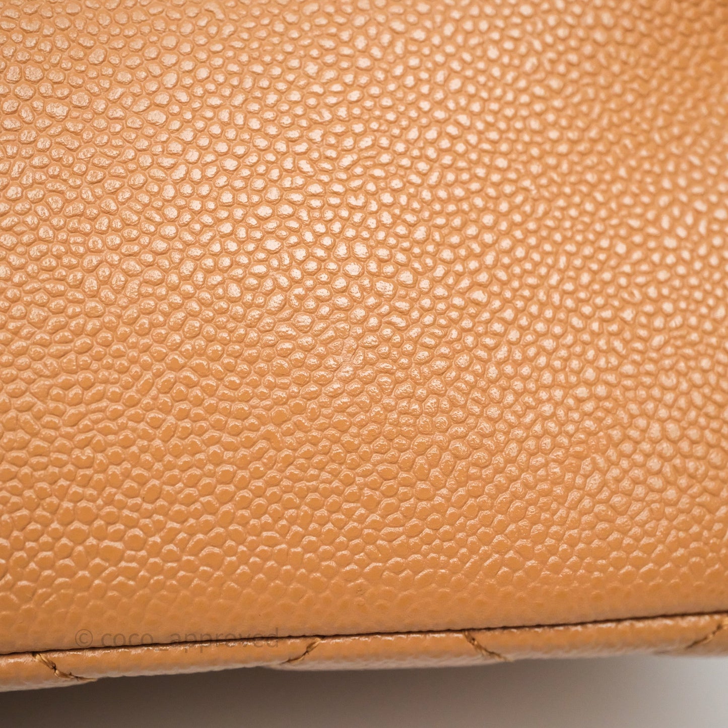 Chanel Quilted Small Business Affinity Flap Caramel Caviar Gold Hardware