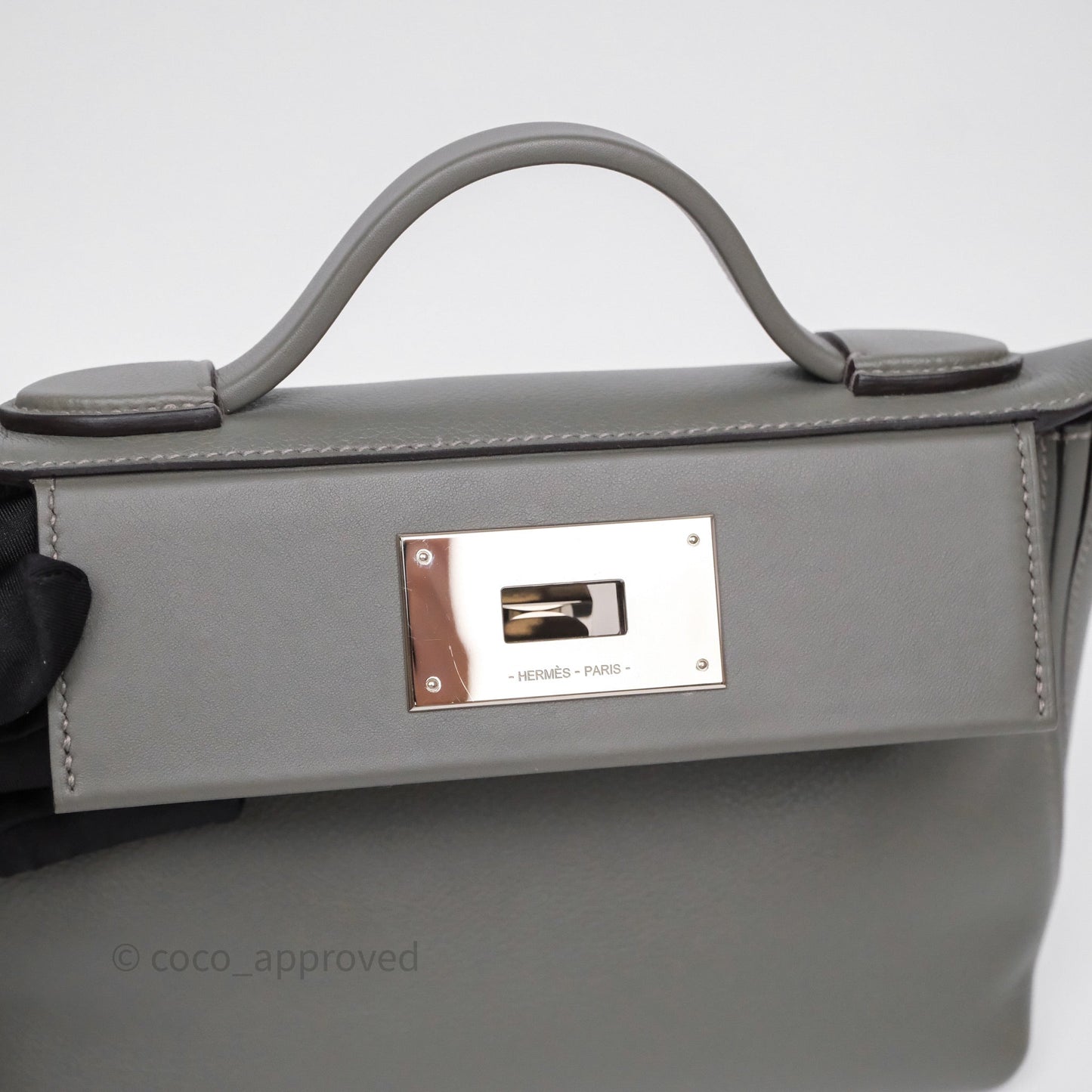 Hermès 24/24 21 Mini Gris Meyer 0L Evercolor Palladium Hardware