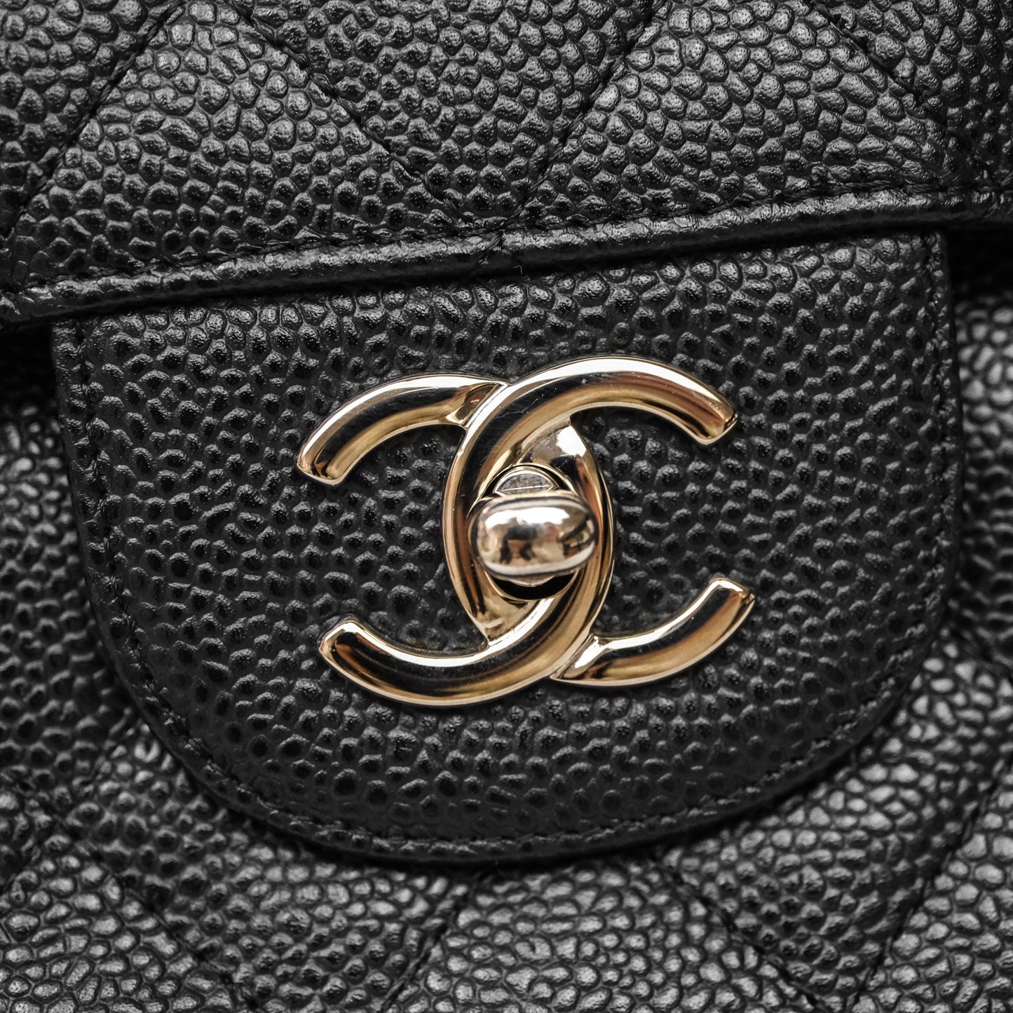 Chanel Jumbo Double Flap Black Caviar Silver Hardware⁣⁣