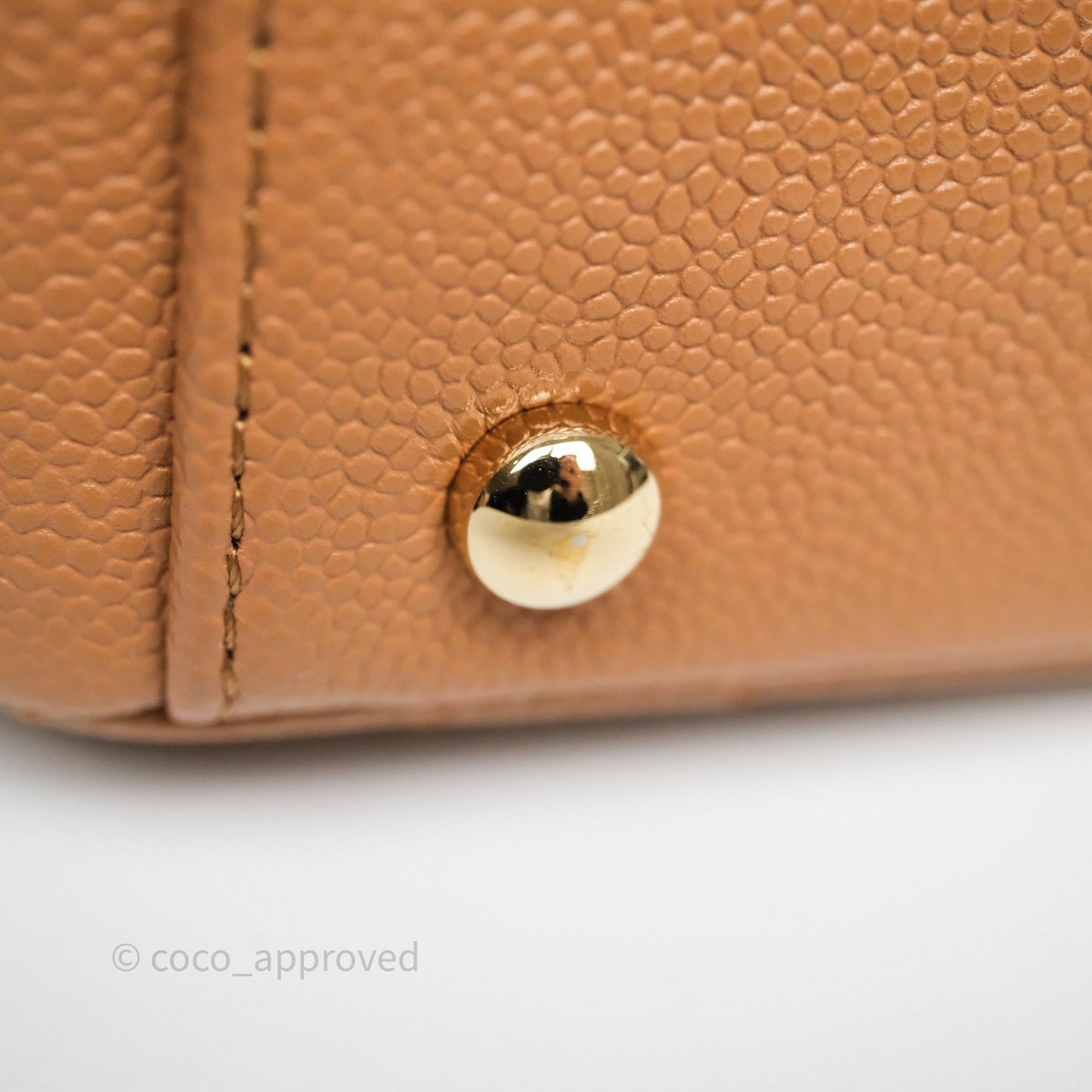 Chanel Quilted Small Business Affinity Flap Caramel Caviar Gold Hardware