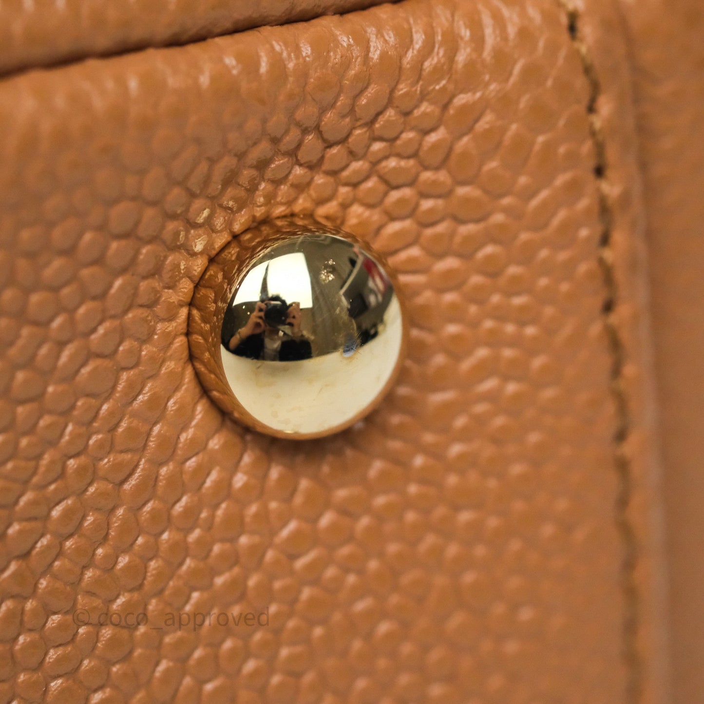 Chanel Quilted Small Business Affinity Flap Caramel Caviar Gold Hardware