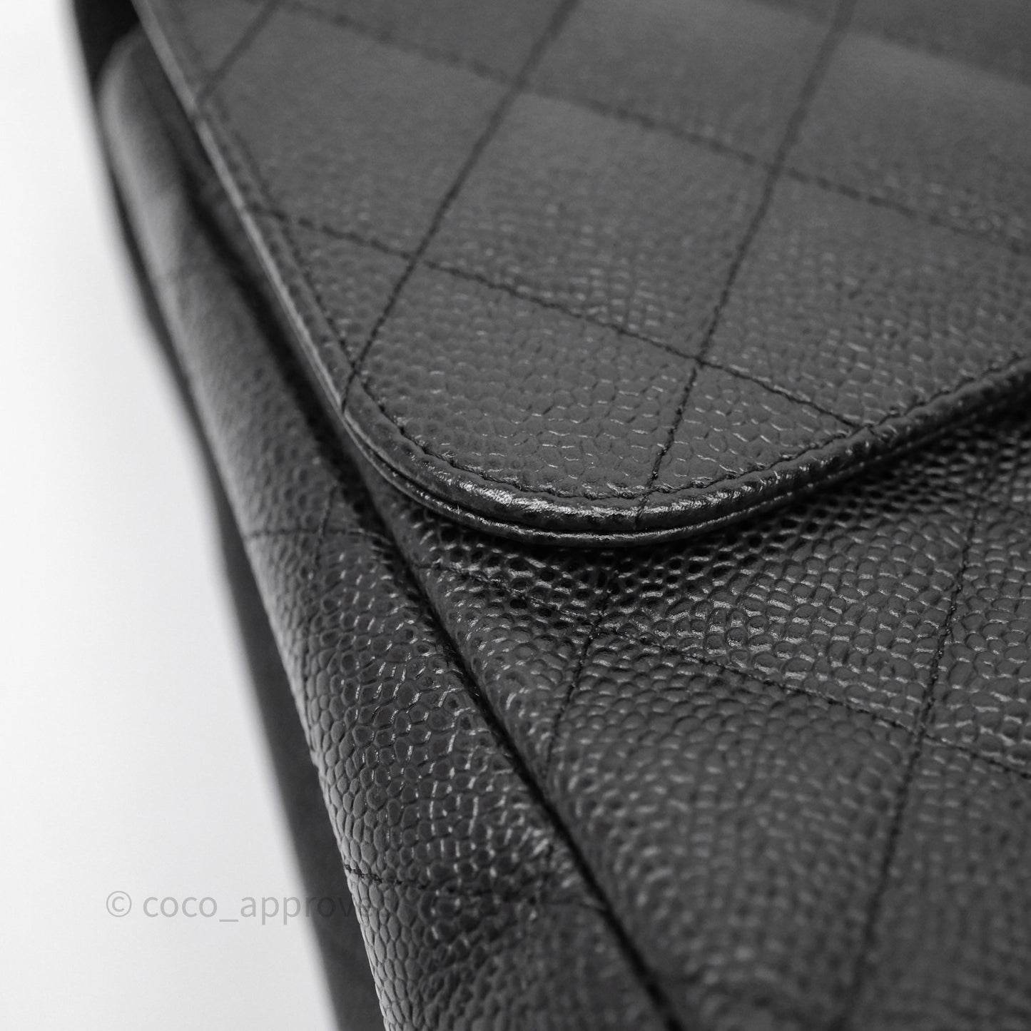 Chanel Jumbo Double Flap Black Caviar Silver Hardware⁣⁣