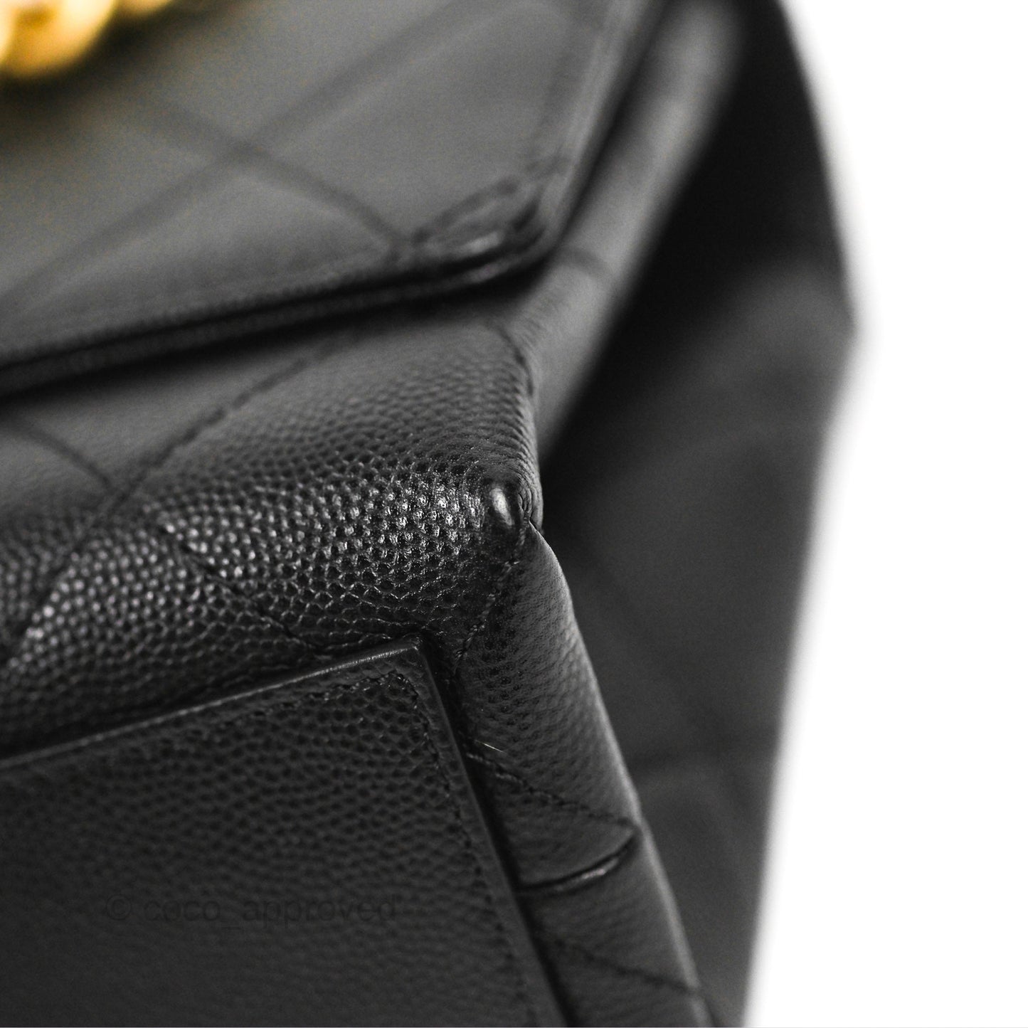 Chanel Mini Bracelet On Chain Flap Bag Flat Quilted Black Caviar Aged Gold Hardware