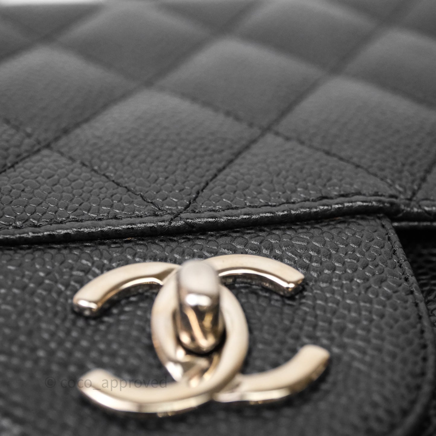 Chanel Jumbo Double Flap Black Caviar Silver Hardware⁣⁣