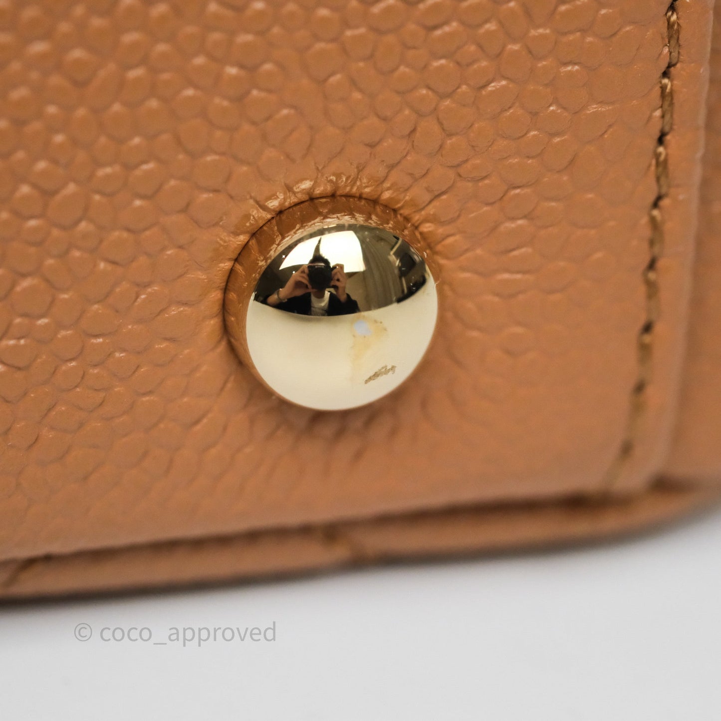 Chanel Quilted Small Business Affinity Flap Caramel Caviar Gold Hardware