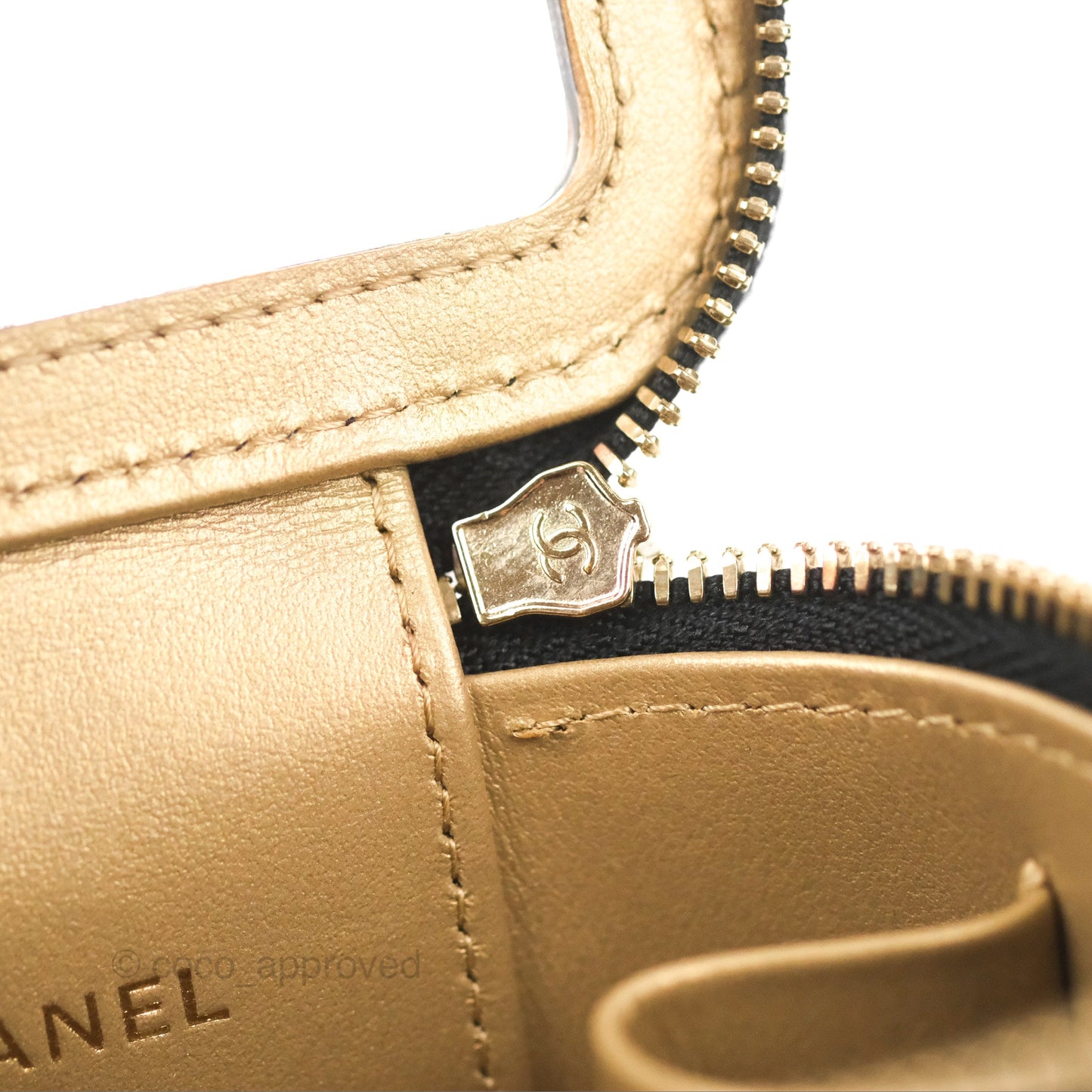 Chanel Mini Ball Crush Vanity With Chain Black Lambskin Gold Hardware