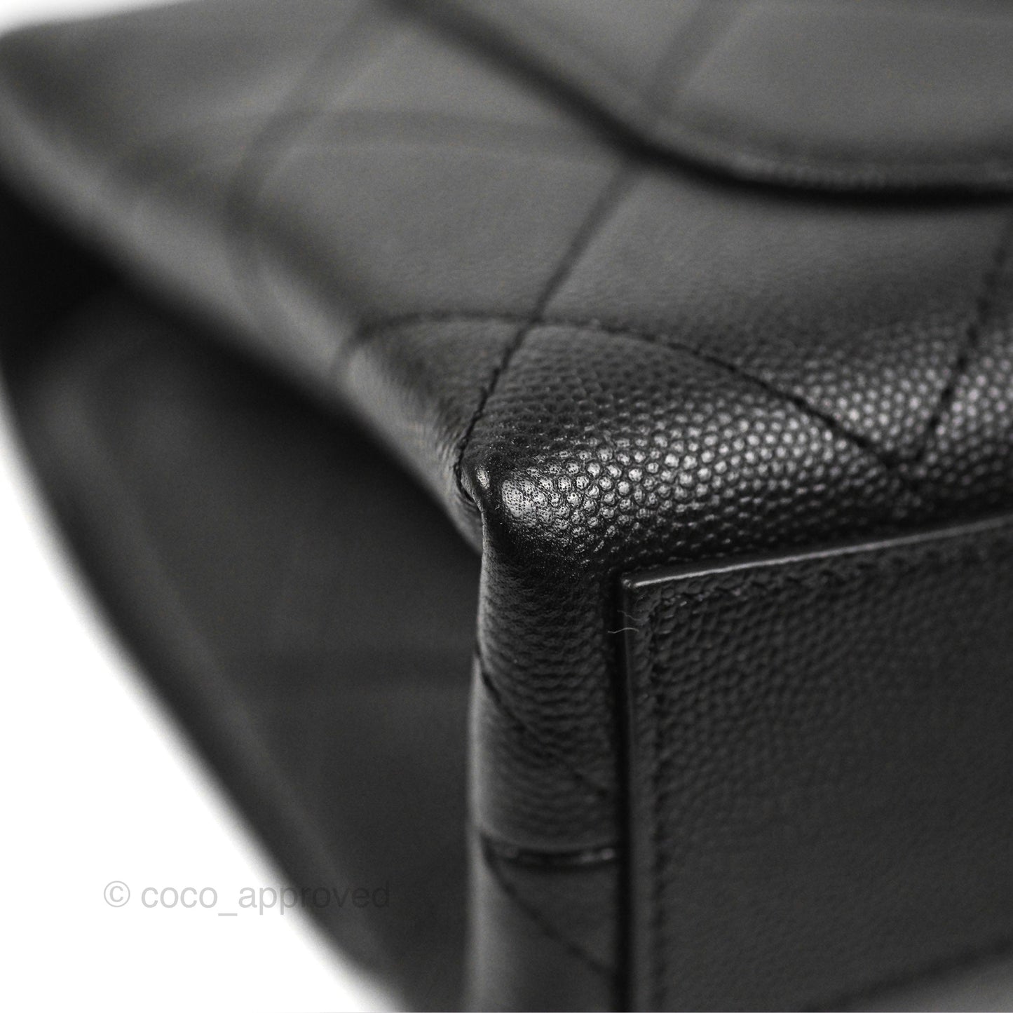 Chanel Mini Bracelet On Chain Flap Bag Flat Quilted Black Caviar Aged Gold Hardware