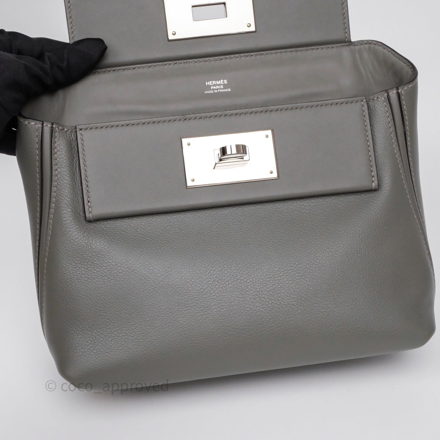 Hermès 24/24 21 Mini Gris Meyer 0L Evercolor Palladium Hardware