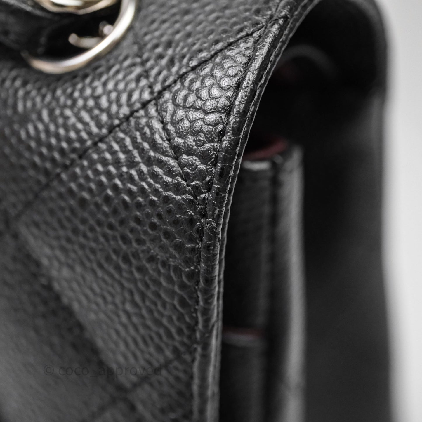 Chanel Jumbo Double Flap Black Caviar Silver Hardware⁣⁣