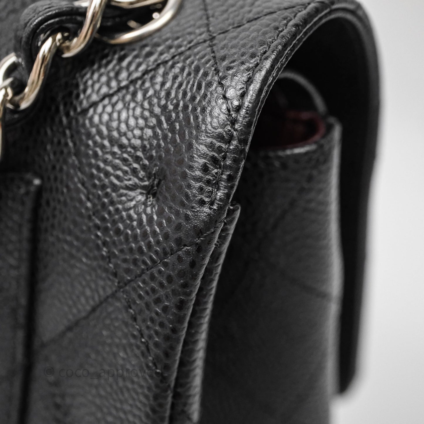Chanel Jumbo Double Flap Black Caviar Silver Hardware⁣⁣