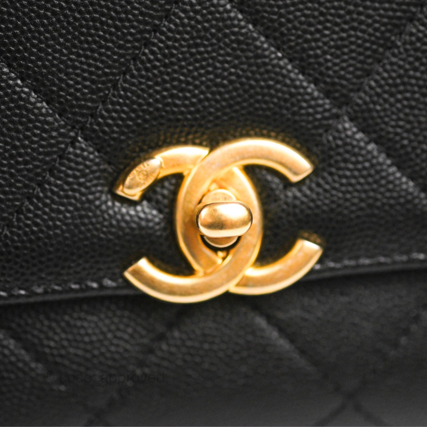 Chanel Mini Bracelet On Chain Flap Bag Flat Quilted Black Caviar Aged Gold Hardware