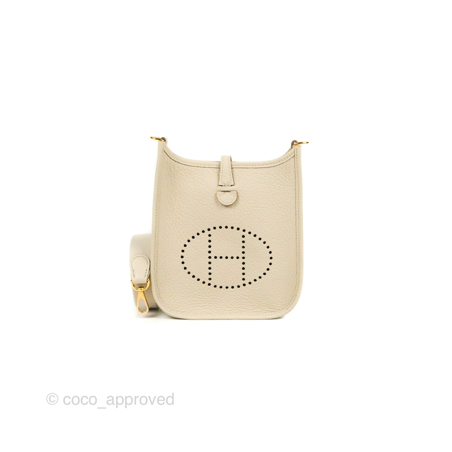 Hermès Mini Evelyne 16 Beton Clemence Gold Hardware