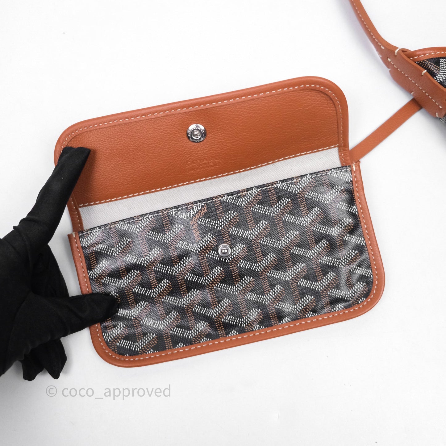 Goyard Bohème Hobo Bag PM Black/Tan Goyardine Canvas