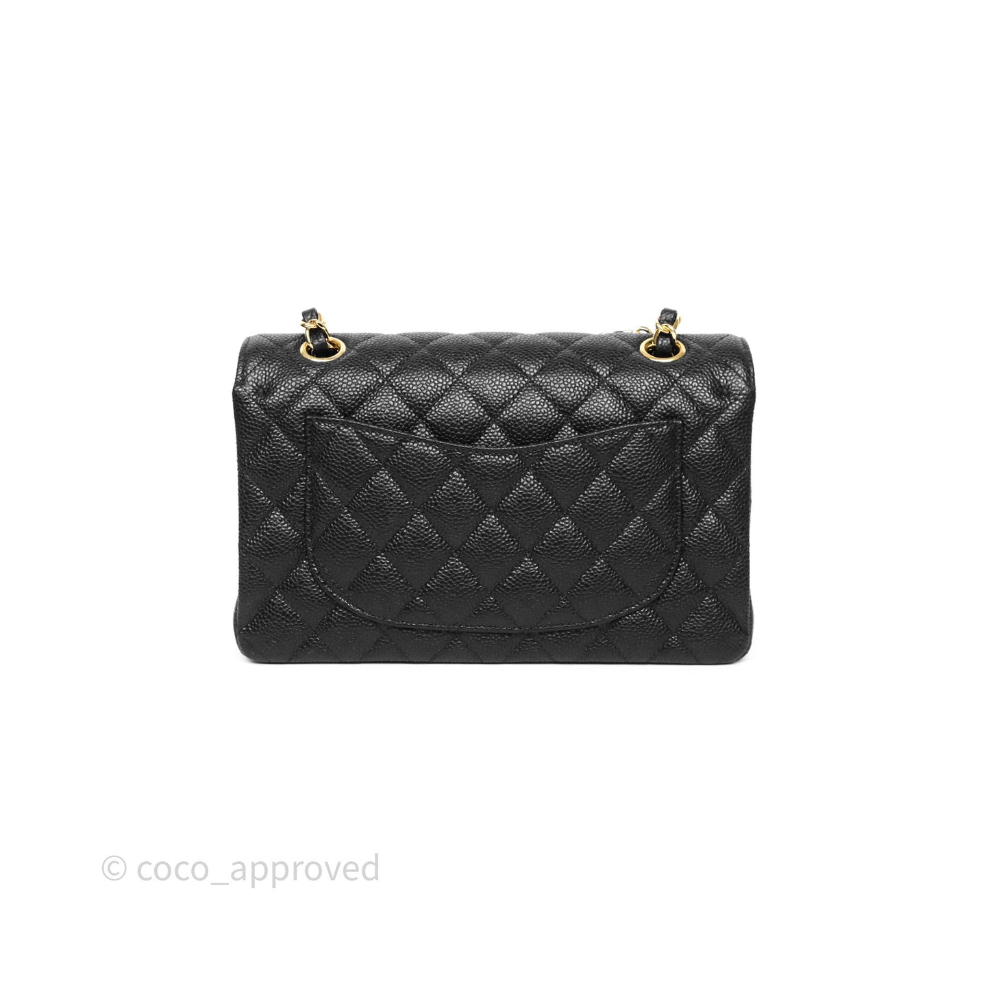 Chanel Small Classic Flap Quilted Black Caviar Gold Hardware