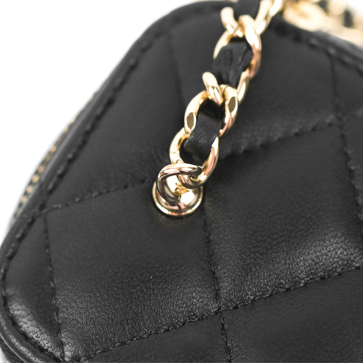 Chanel Mini Ball Crush Vanity With Chain Black Lambskin Gold Hardware