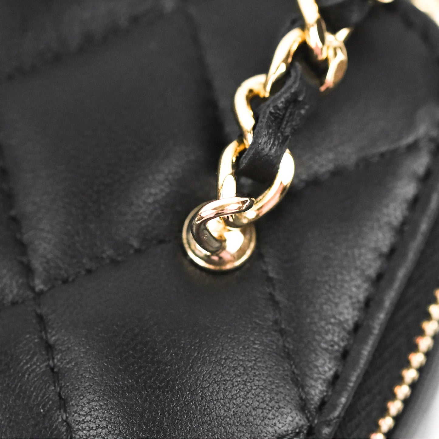 Chanel Mini Ball Crush Vanity With Chain Black Lambskin Gold Hardware