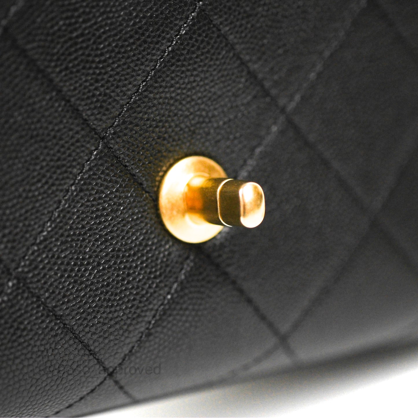Chanel Mini Bracelet On Chain Flap Bag Flat Quilted Black Caviar Aged Gold Hardware
