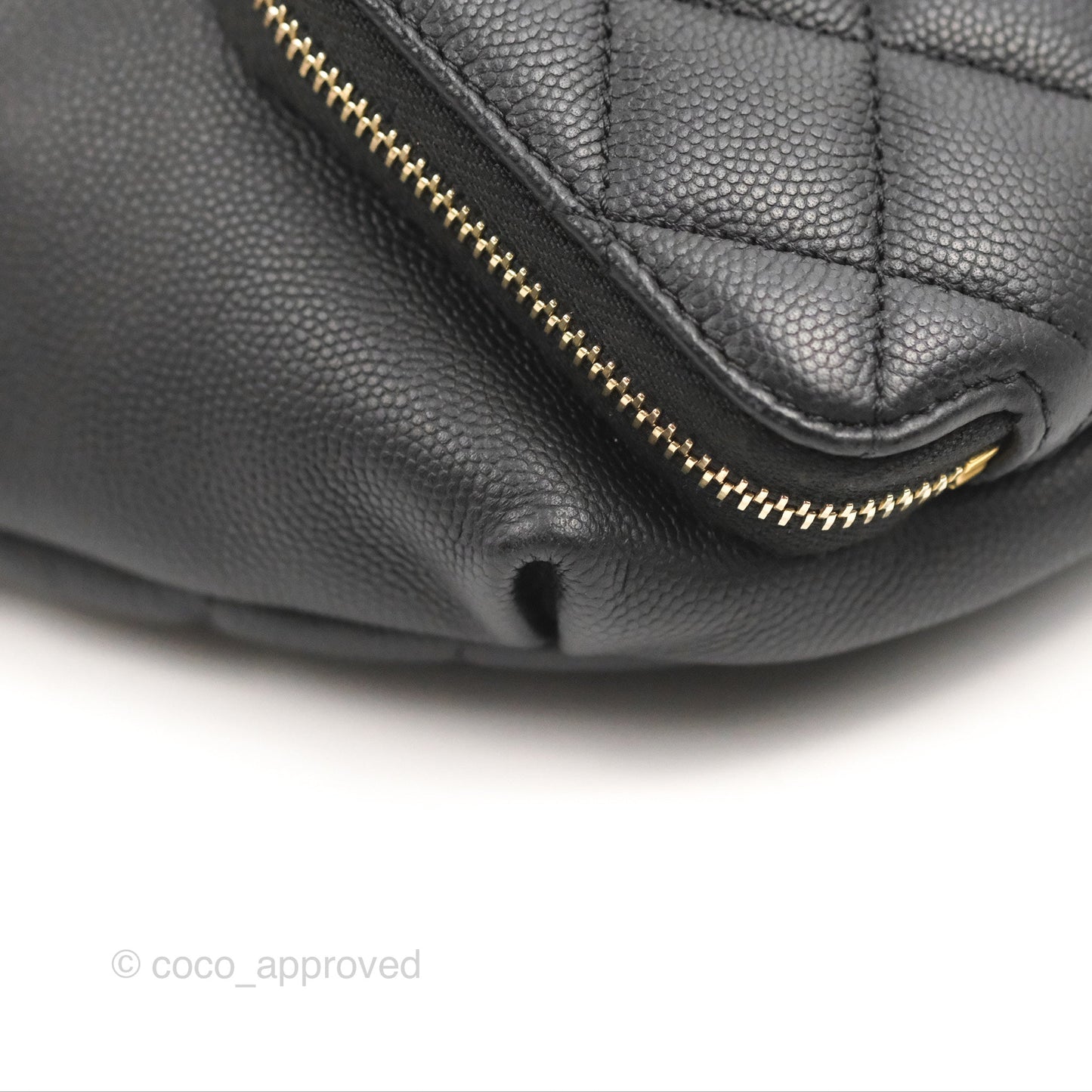 Chanel Quilted Business Affinity Waist Belt Bag Black Caviar Gold Hardware