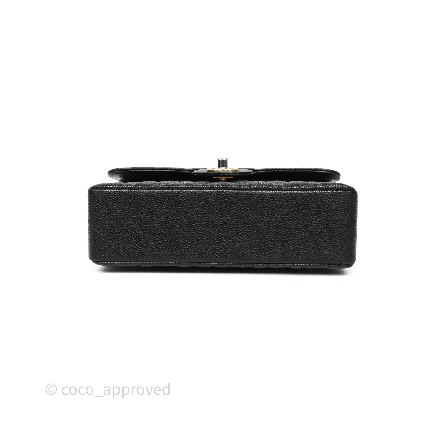 Chanel Small Classic Flap Quilted Black Caviar Gold Hardware