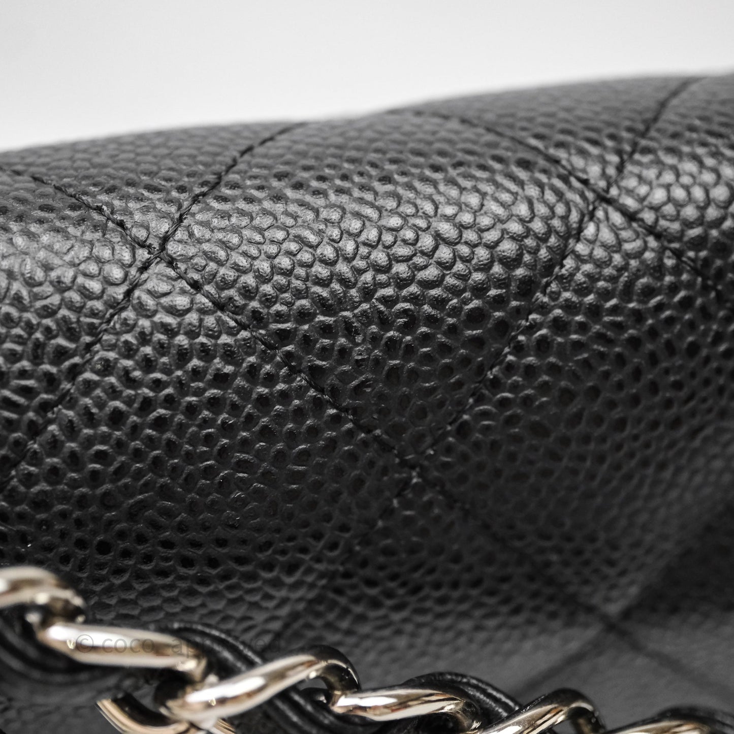 Chanel Jumbo Double Flap Black Caviar Silver Hardware⁣⁣