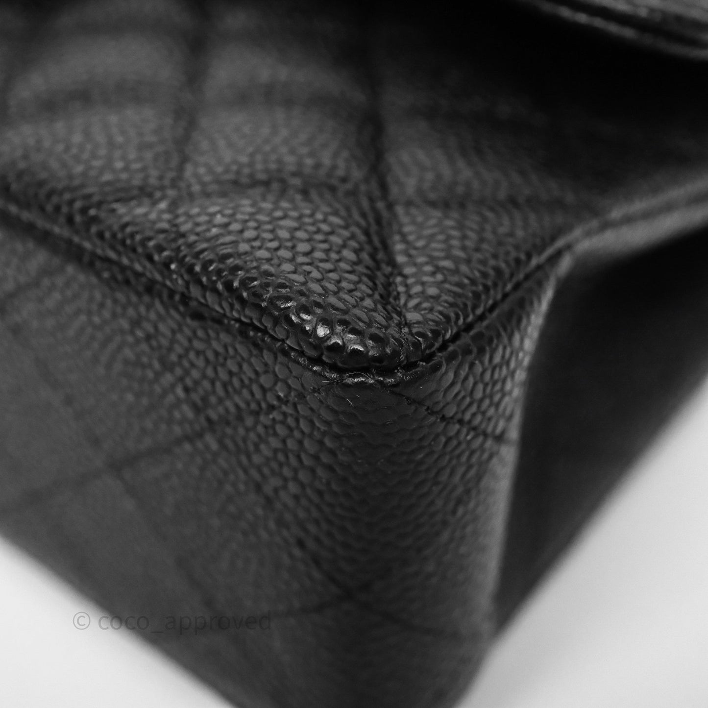 Chanel Small Classic Flap Quilted Black Caviar Gold Hardware
