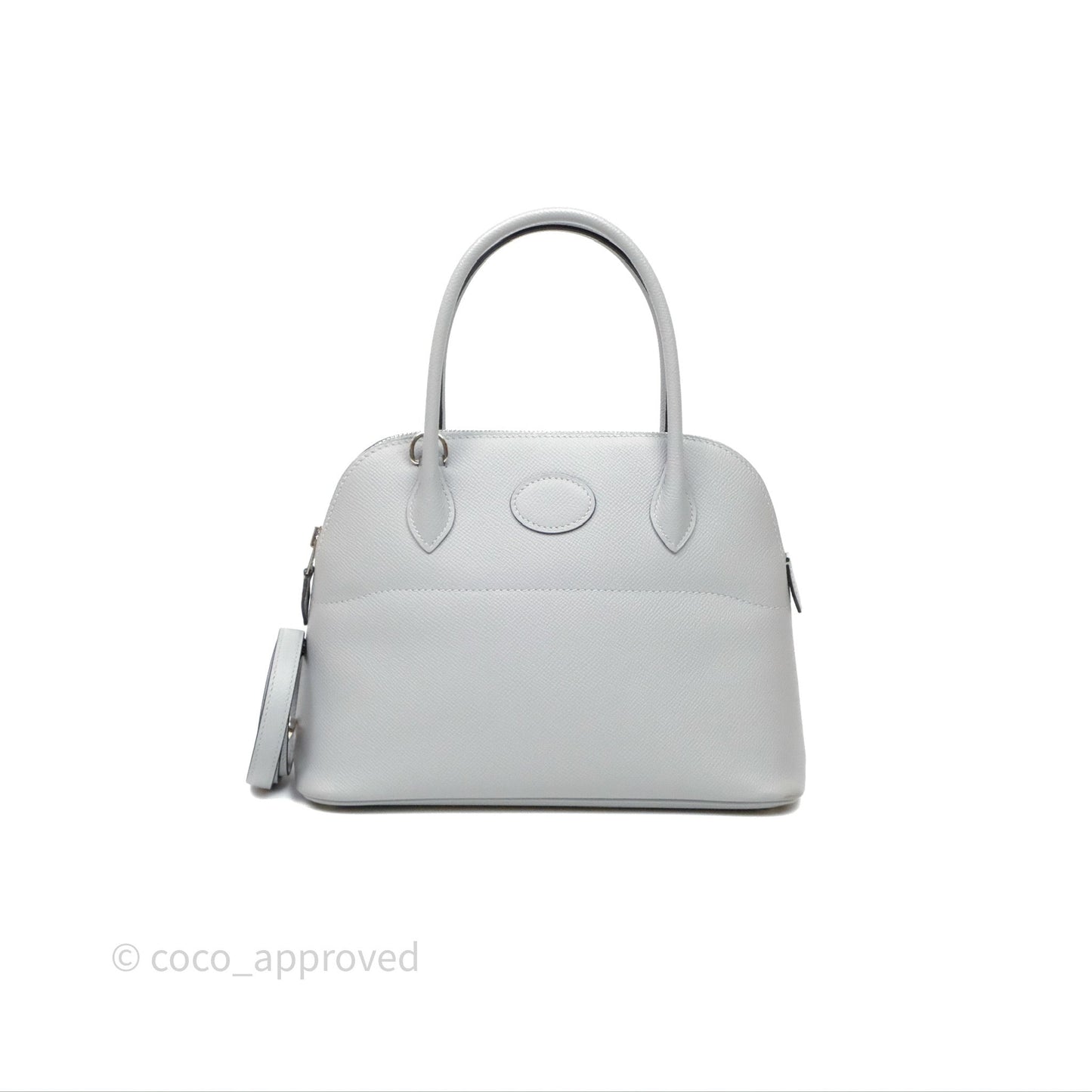 Hermès Bolide 27 Bleu Glacier 8U Epsom Palladium Hardware