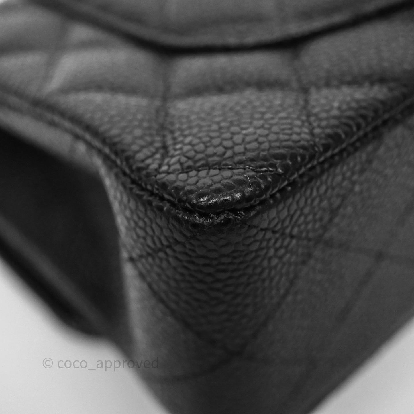 Chanel Small Classic Flap Quilted Black Caviar Gold Hardware