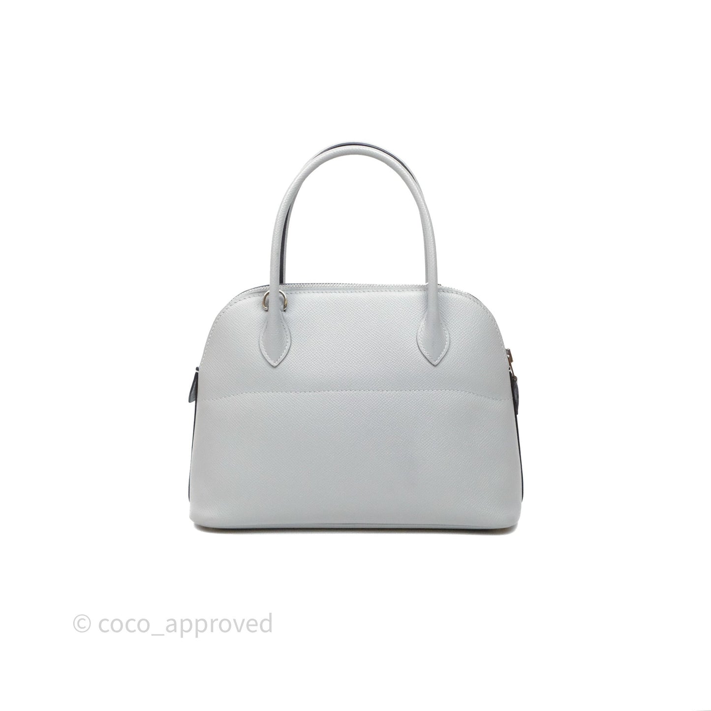 Hermès Bolide 27 Bleu Glacier 8U Epsom Palladium Hardware