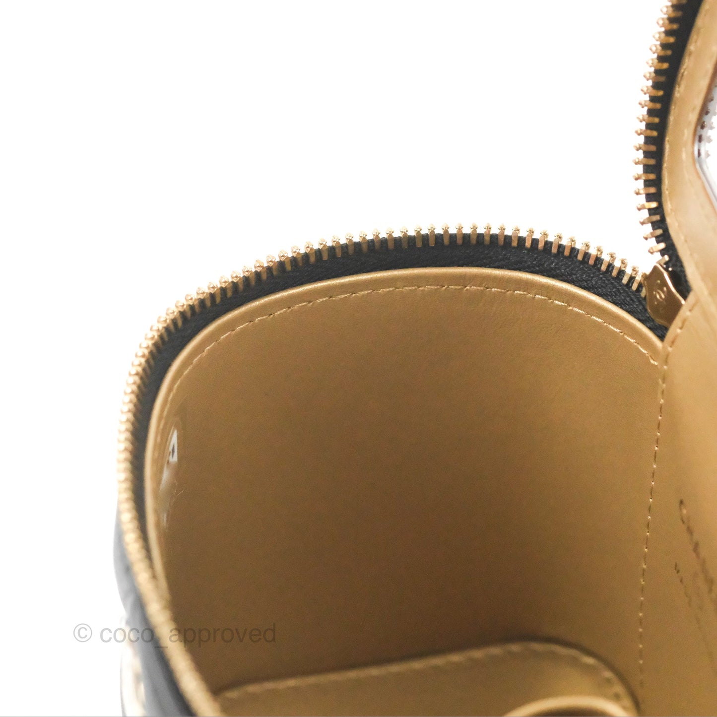 Chanel Mini Ball Crush Vanity With Chain Black Lambskin Gold Hardware