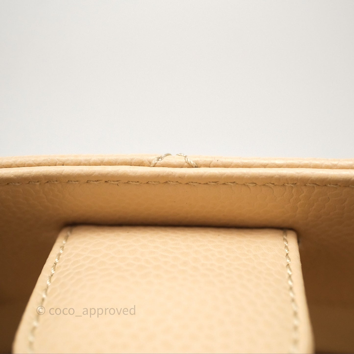 Chanel Vertical GST Beige Caviar Gold Hardware