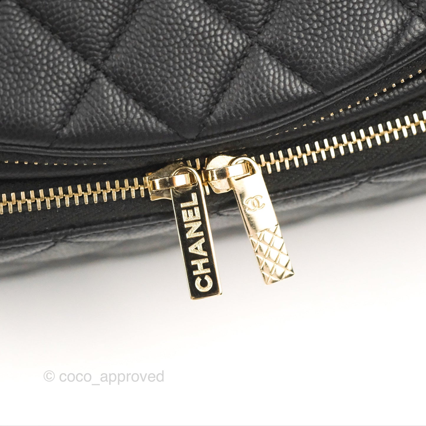 Chanel Quilted Business Affinity Waist Belt Bag Black Caviar Gold Hardware