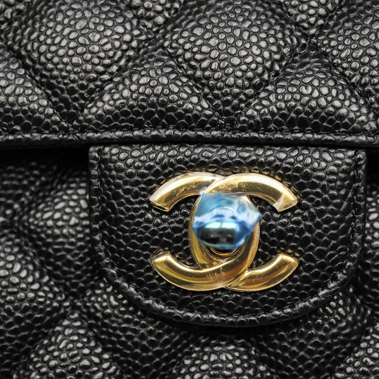 Chanel Small Classic Flap Quilted Black Caviar Gold Hardware