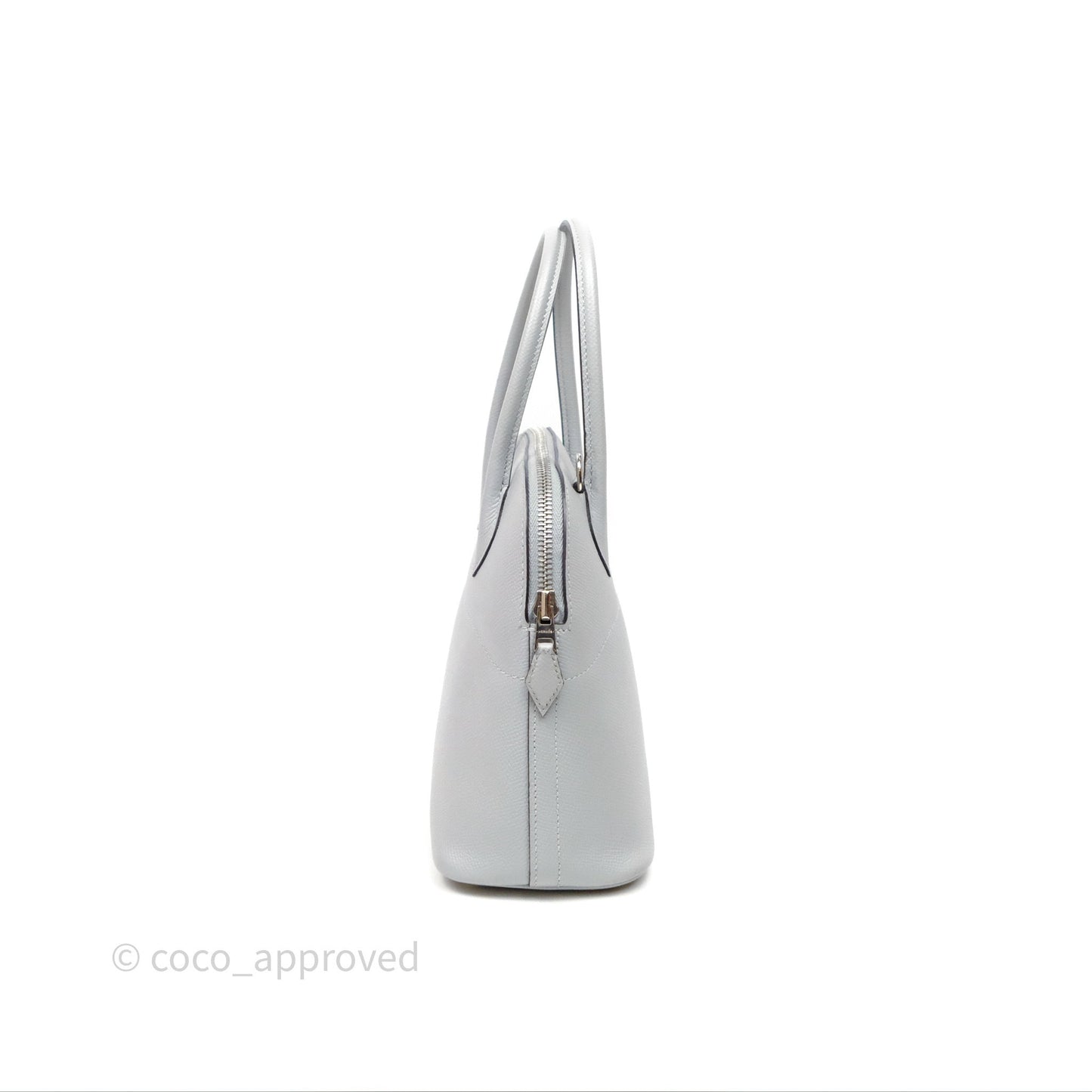 Hermès Bolide 27 Bleu Glacier 8U Epsom Palladium Hardware