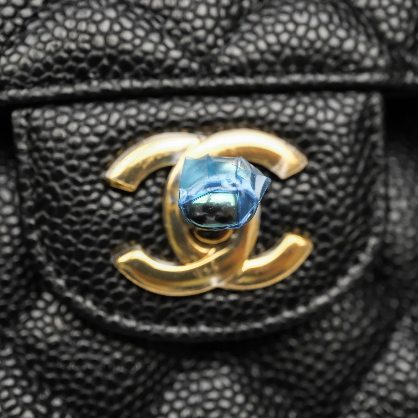 Chanel Small Classic Flap Quilted Black Caviar Gold Hardware